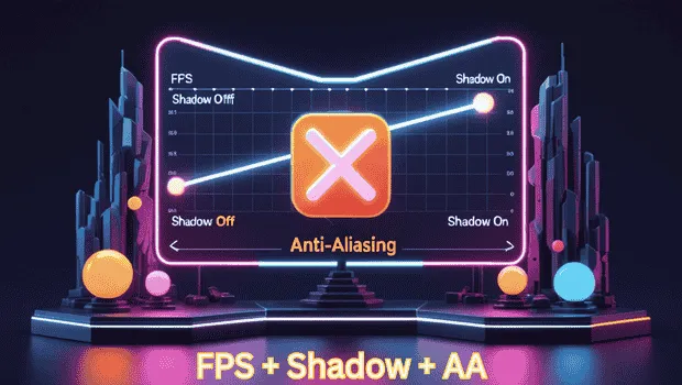 FPS shadow and anti aliasing settings in Free Fire Hindi