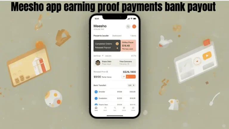 Meesho app earning proof payments bank payout